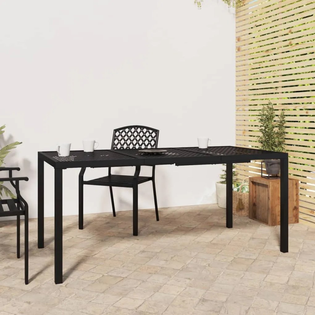 362746 vidaXL Градинска маса антрацит 165x80x72 cм стомана