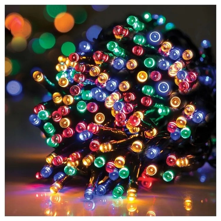 Коледни LED лампички за елха - многоцветни 200 LED/16 m