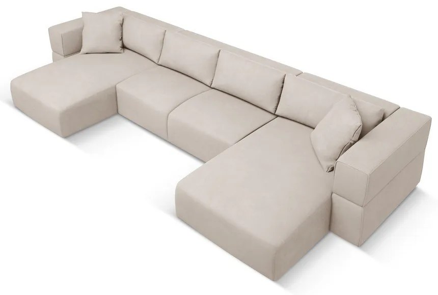 Бежов ъглов U-образен диван Esther – Milo Casa
