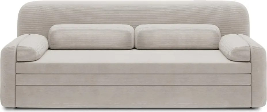 Бежов разтегателен диван с място за съхранение от рипсено кадифе 236 cm Elioss – ELTAP