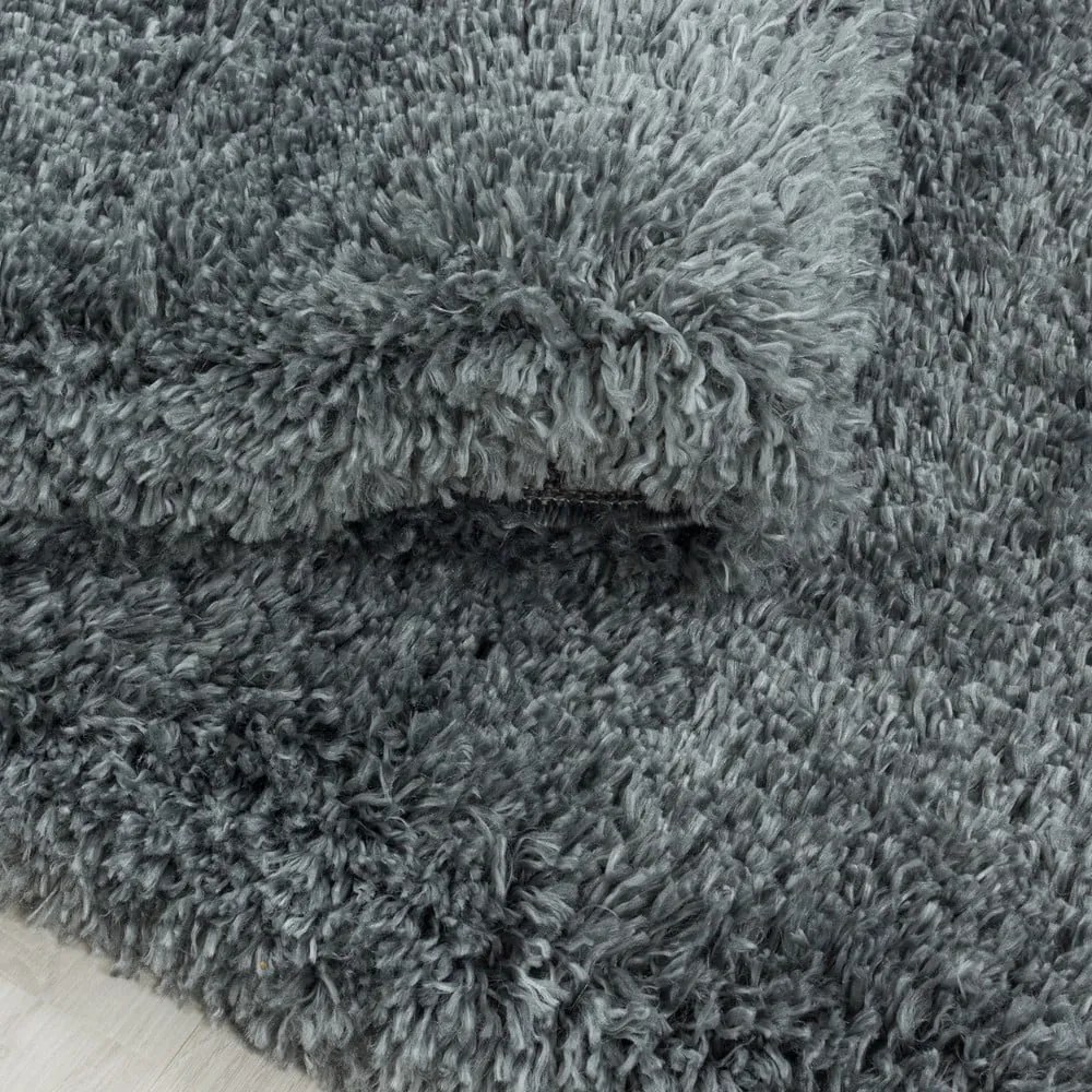 Сив кръгъл килим ø 160 cm Fluffy – Ayyildiz Carpets