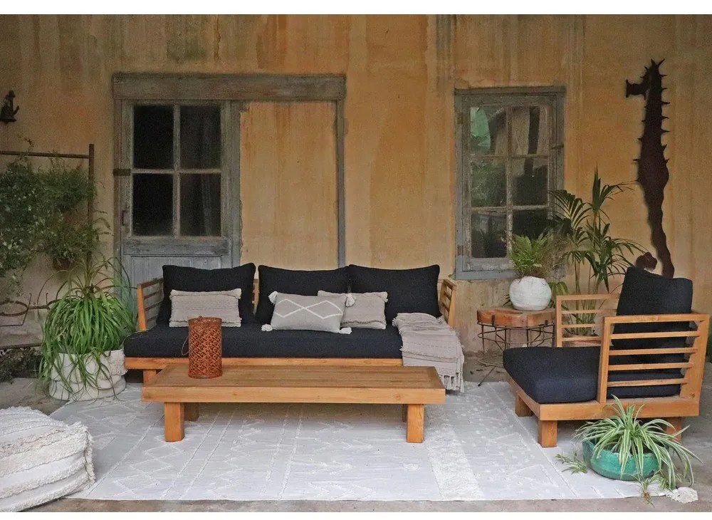 Бял ръчно изработен памучен килим подходящ за пране 200x300 cm Tribu Natural – Lorena Canals