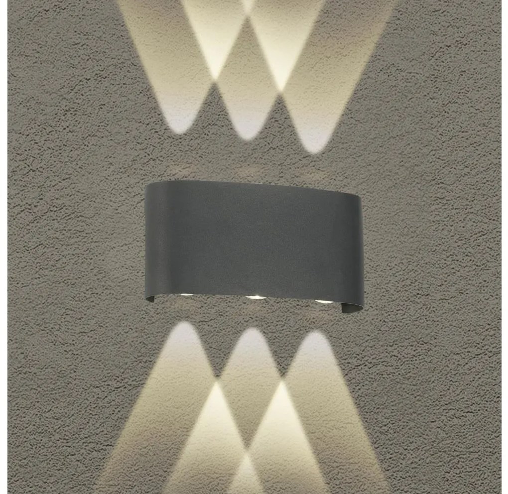 Brilagi - LED външно стенно осветително тяло FLAREBOX LED/6W/230V антрацит IP65