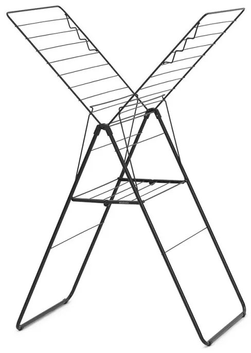 Сушилник за дрехи Brabantia Hangon 1004165, 20 м, 6 закачалки, Регулируем, Заключване за деца, Черен/мат