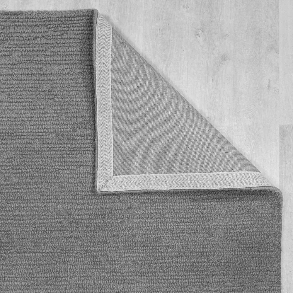 Сив ръчно изработен вълнен килим 160x230 cm Harris Boucle – Flair Rugs