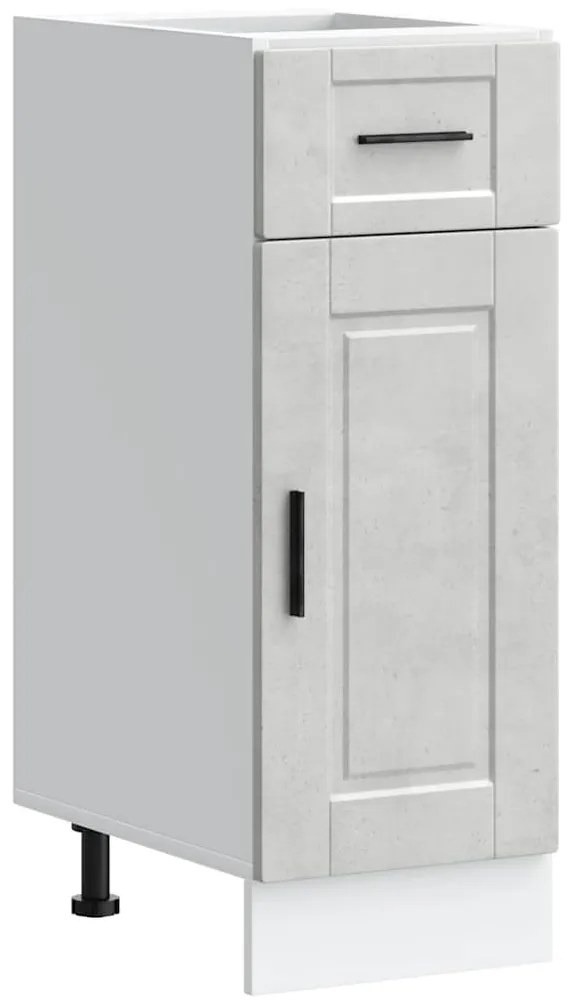 853941 vidaXL Кухненски шкаф Porto, бетонно сив, инженерно дърво