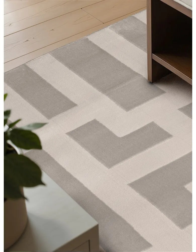 Сив/кремав килим 200x280 cm Perles Onyx – Elle Decoration