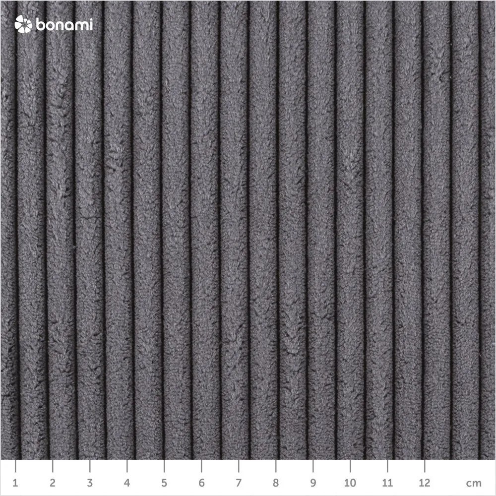 Тъмносиво двойно легло 180x200 cm тапицирано без ламелно дъно Mattis Cord – Meise Möbel