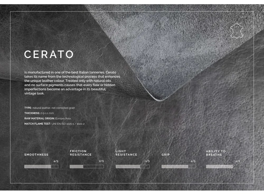 Червено-кафяв кожен диван , 240 cm Puzo - MESONICA