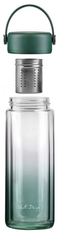 Зелена стъклена бутилка 350 ml Fuori – Vialli Design