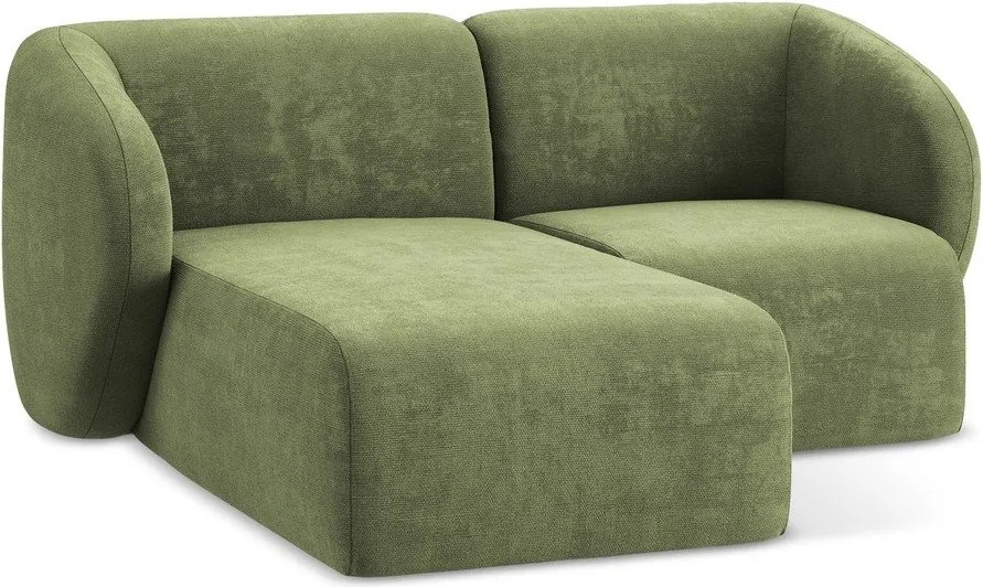 Зелен шенилов ъглов диван (ляв ъгъл) Lani – Makamii