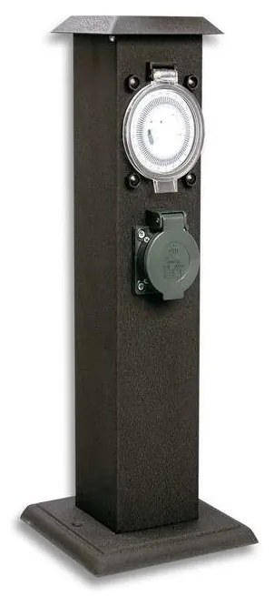 Ecolite XSMM-202 FT – Екстериорна болардна лампа с контакти и таймер 2Z IP44