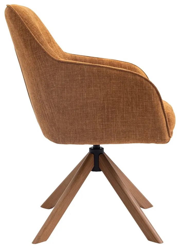 Оранжеви тапицирани трапезни столове в комплект 2 бр. Avola – Unique Furniture