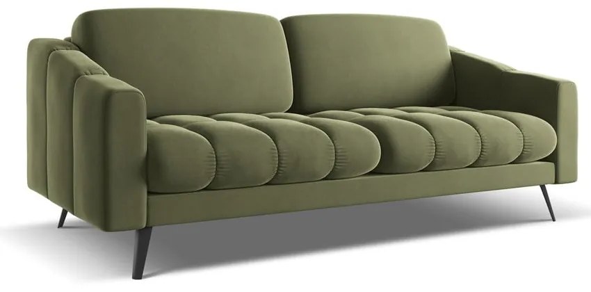 Зелен кадифен диван 202 cm Nalu – Makamii