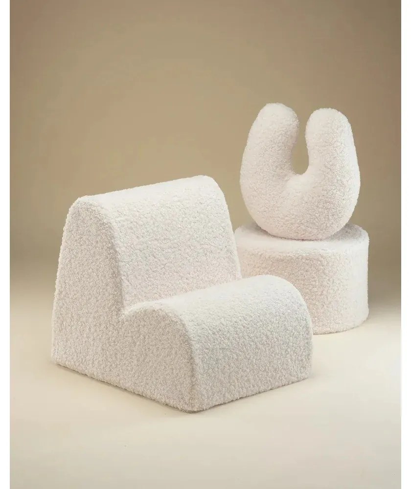 Кремава детска възглавница за диван от букле U – Wigiwama