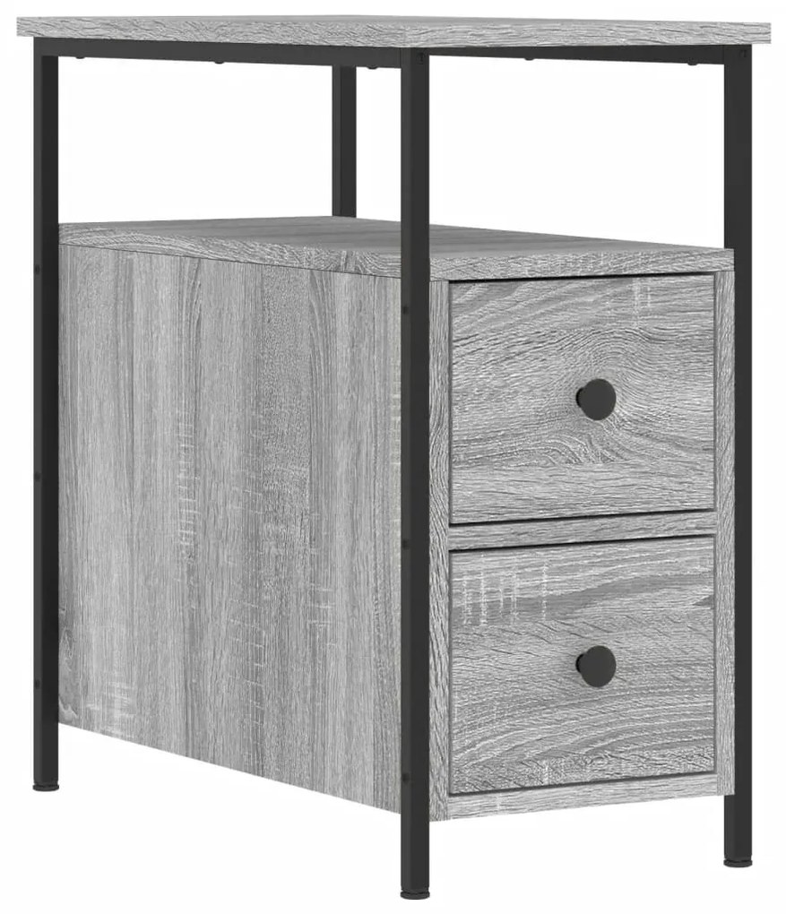 826069 vidaXL Нощно шкафче, сив сонома, 30x60x60 см, инженерно дърво