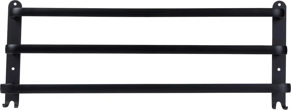 Закачалка за хавлии за баня, черен мат, 60см