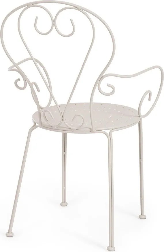 Бежов градински стол метален Etienne – Bizzotto