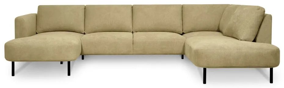 Ъглов диван в цвят жълта охра (десен ъгъл/"U" форма) Hero – Scandic