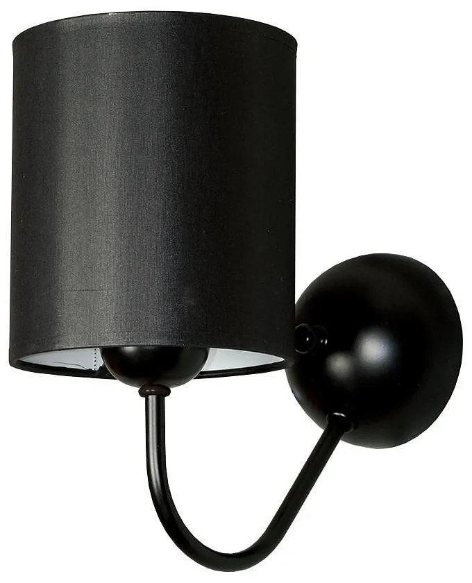 Аплик ДЕФАНС, черен, абажур Шинц Черен, 1xE27