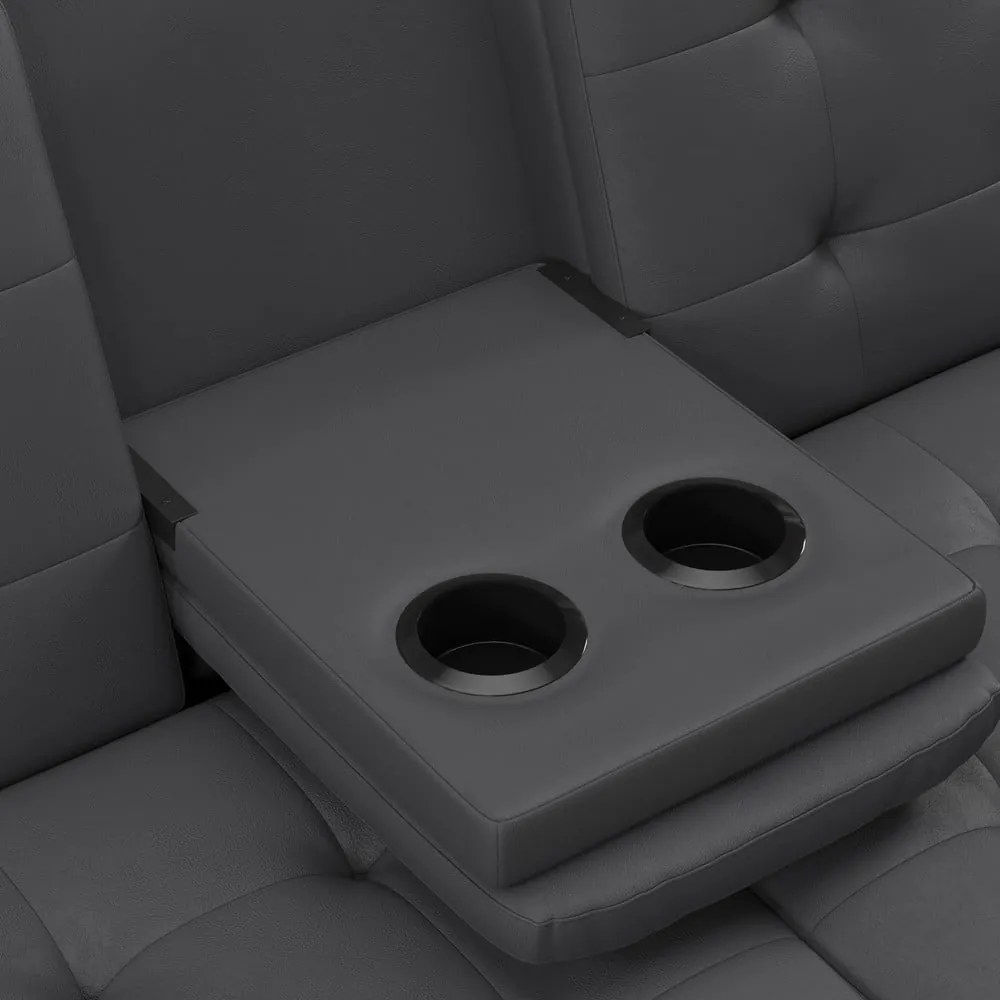 Сив разтегателен диван от изкуствена кожа 191 cm Maine – Støraa