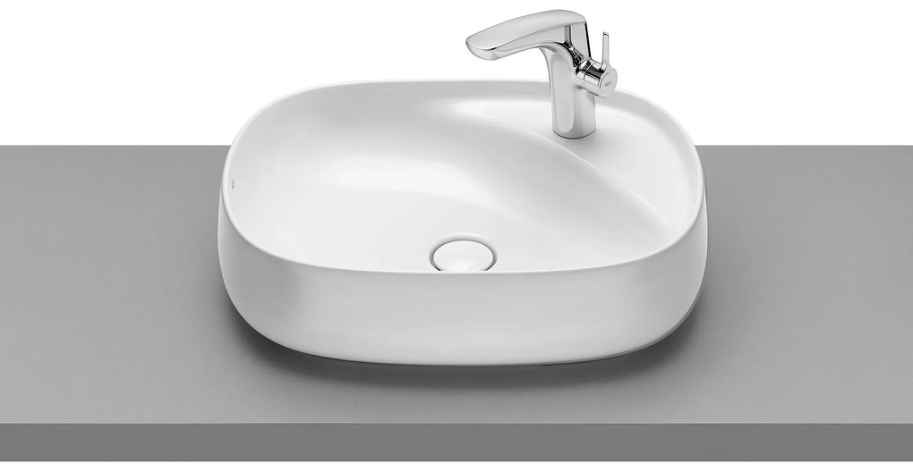 Умивалник върху плот, A3270B8000, Roca, керамика, бял, 58.5x45.5x16см