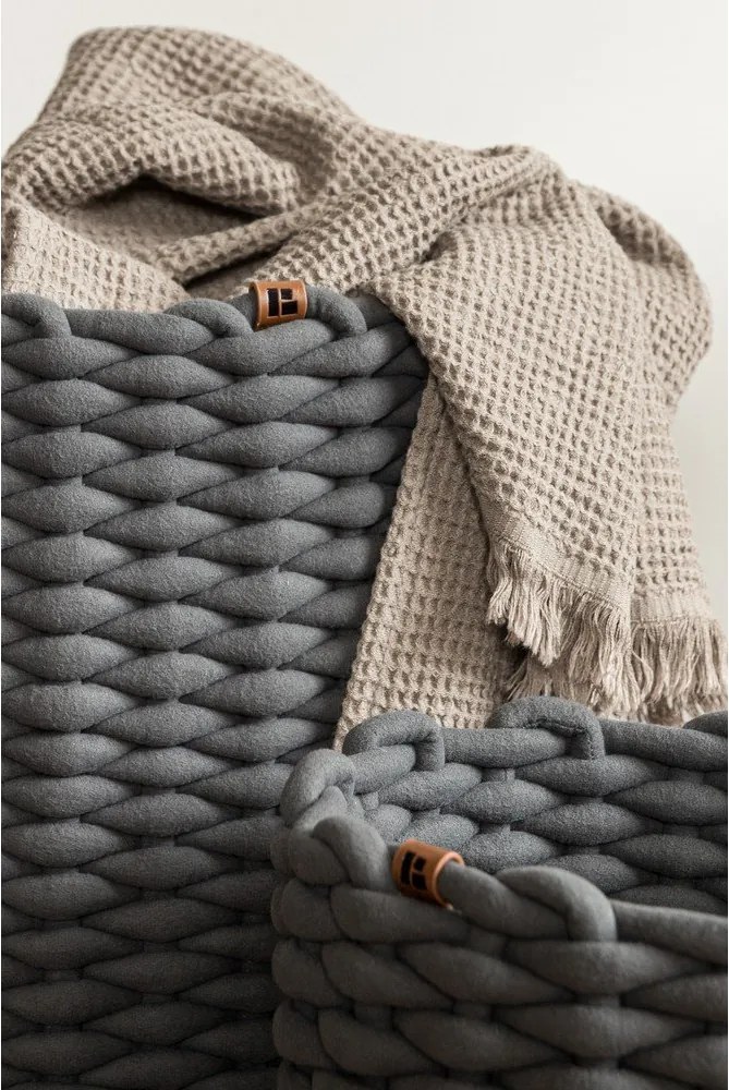 Текстилна кошница ø 40x40 cm Peach Skin Round XL – Bigso