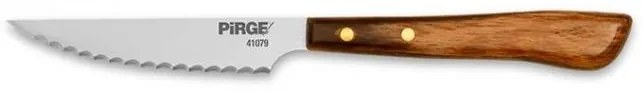Pirge - Нож за стек от нежъждаема стомана с дървена дръжка 9см(41079)