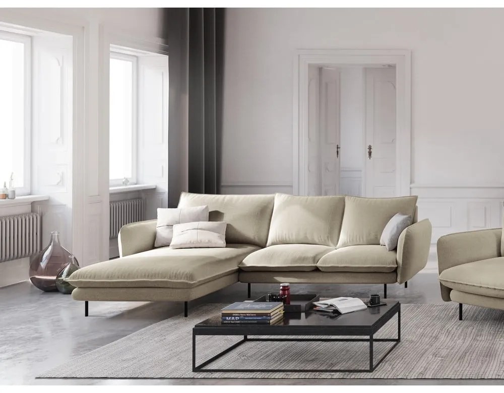 Бежов ъглов диван , ляв ъгъл Vienna - Cosmopolitan Design