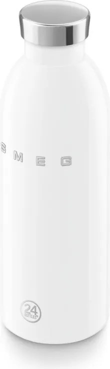 Термо бутилка SMEG Clima 50's Style WBF01WH, 500 мл, Херметично затваряне, Двустенна, Неръждаема стомана 18/8, Бял