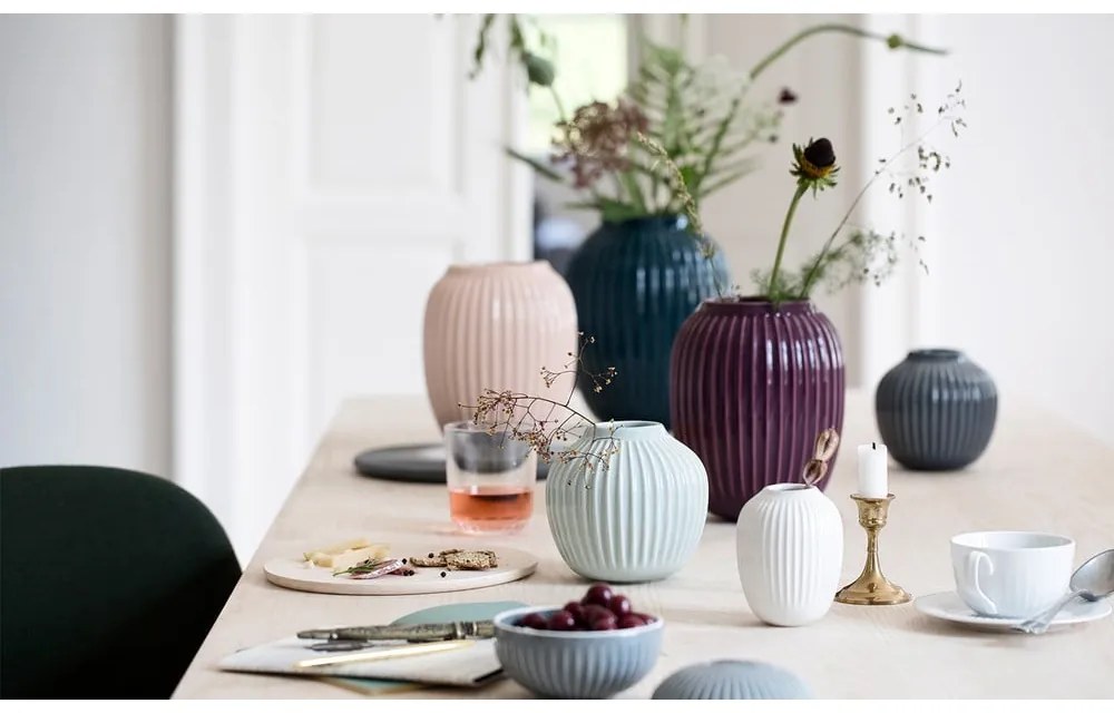 Ваза от антрацитен камък Hammershoi, ⌀ 13,5 cm Hammershøi - Kähler Design