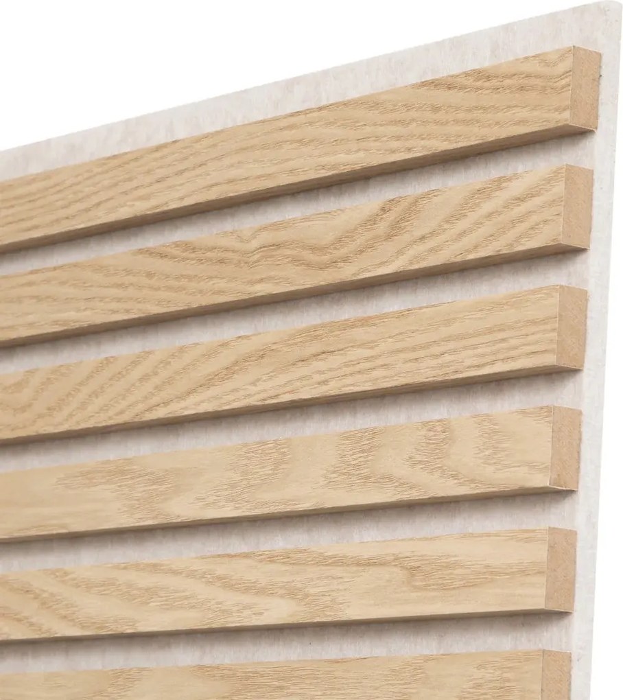 Декоративен aкустичен стенен панел Colva, 240x60 cm, MDF - Светло дърво