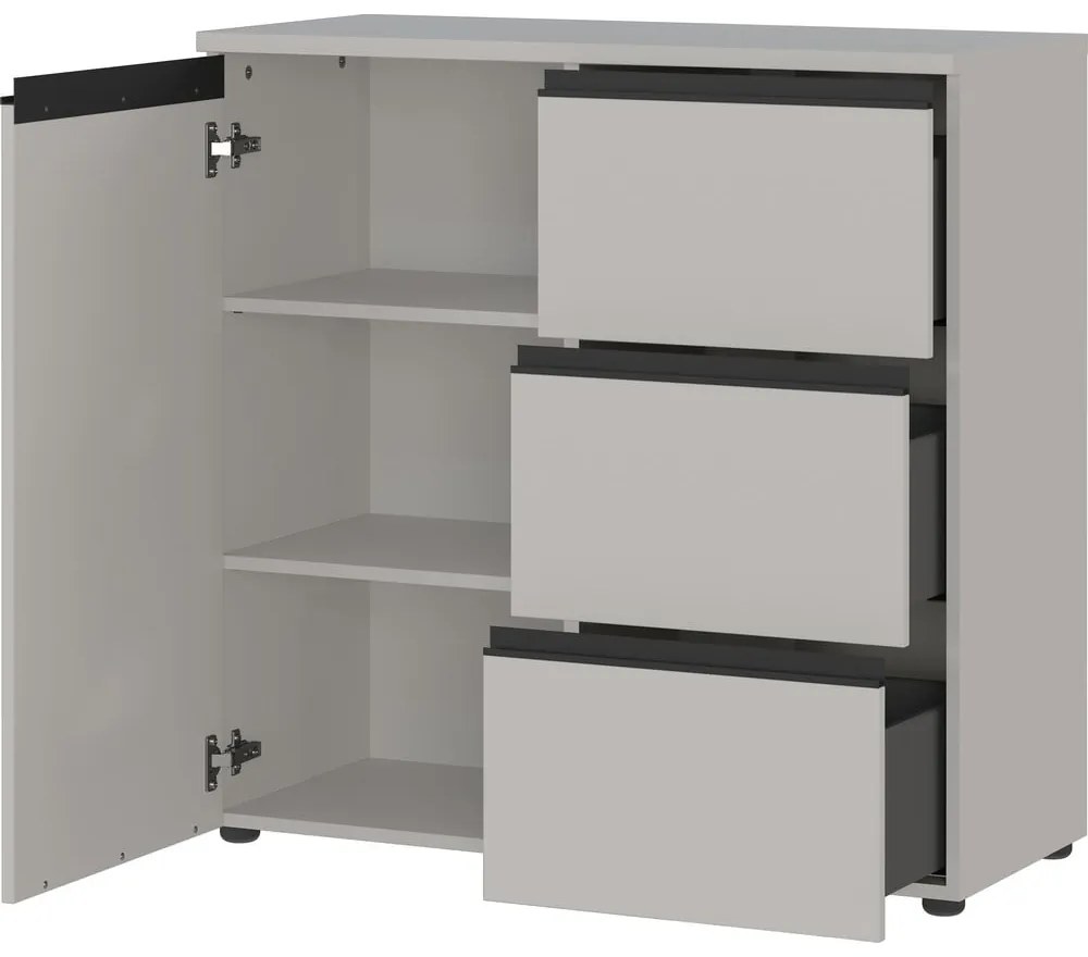 Сив висок скрин 90x91 cm Bastia - Germania