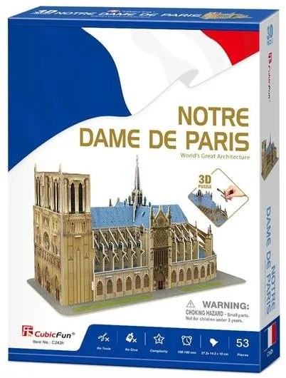 Cubic Fun - Пъзел 3D Notre Dame de Paris 53 части