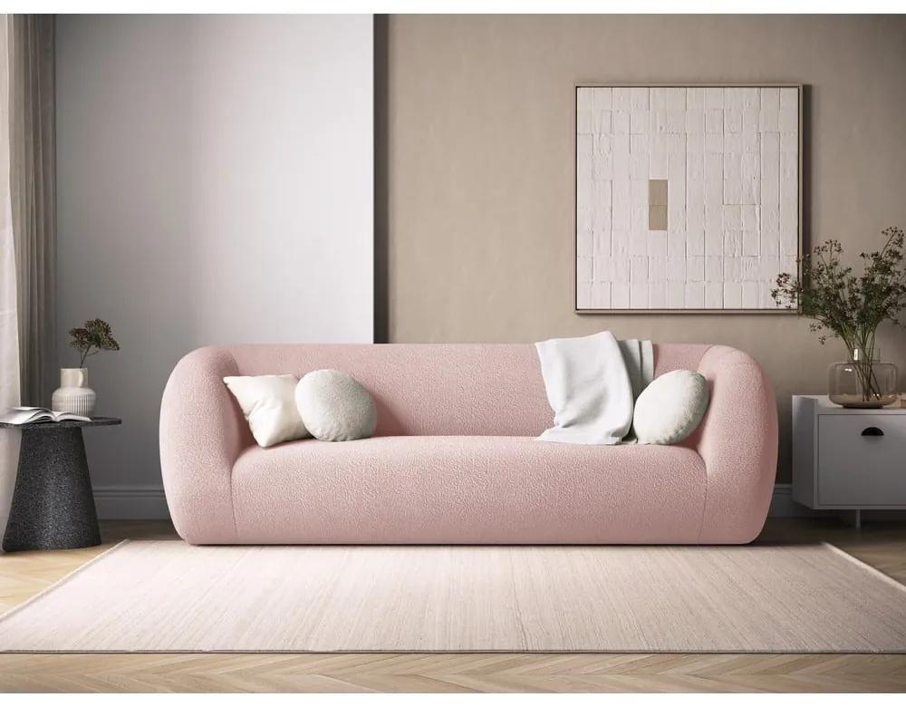 Светлорозов диван от плат букле 230 cm Essen - Cosmopolitan Design