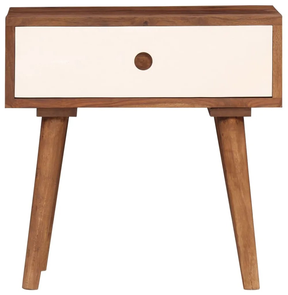 246263 vidaXL Нощно шкафче, акациево дърво масив, 45x30x45 см