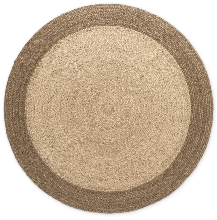 Двустранен ръчно изработен ютен кръгъл килим в сиво-бежов цвят ø 100 cm Jutta Greige – Hanse Home