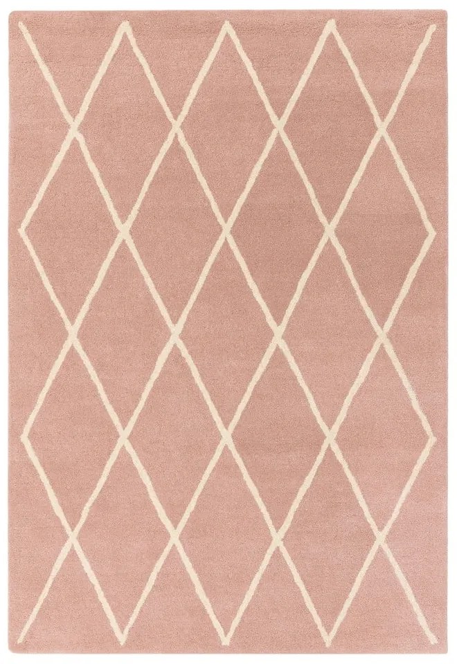 Розов ръчно изработен вълнен килим 160x230 cm Albany – Asiatic Carpets