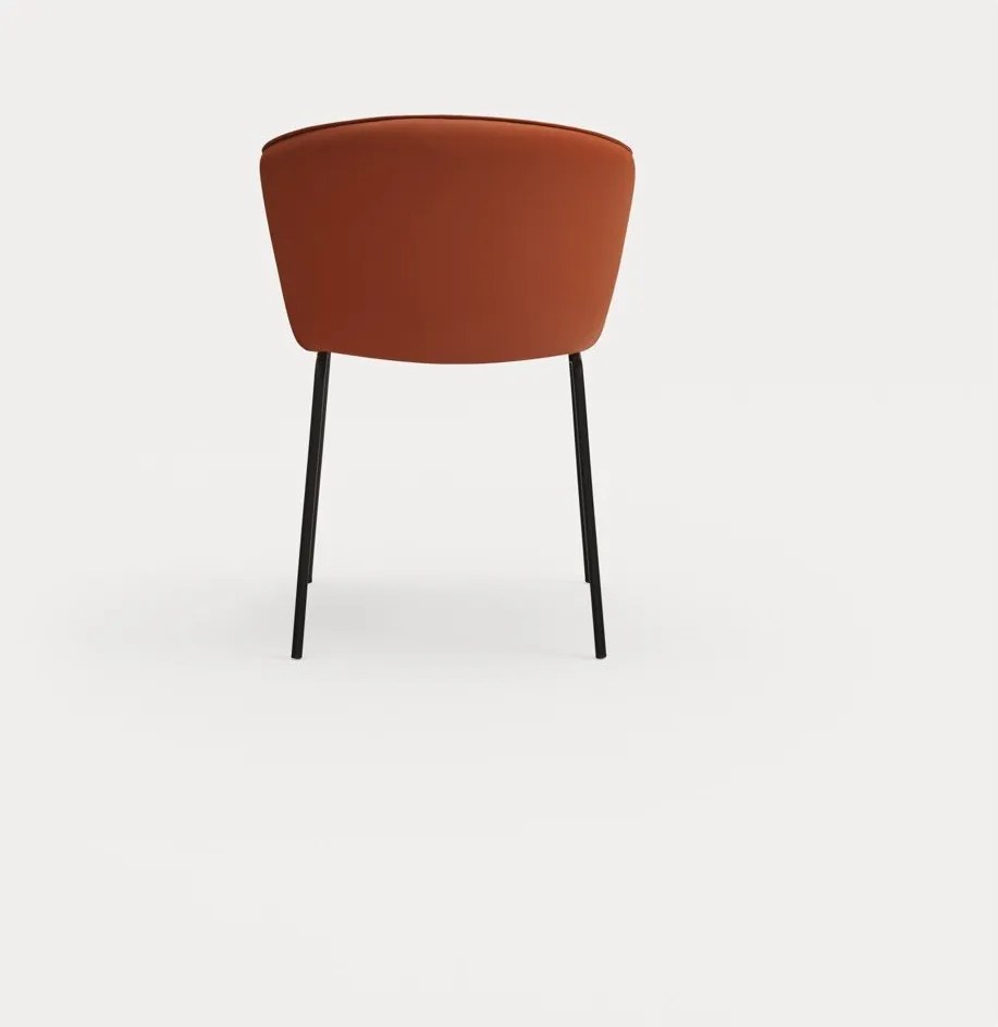 Оранжеви тапицирани трапезни столове в комплект 2 бр. Add – Teulat