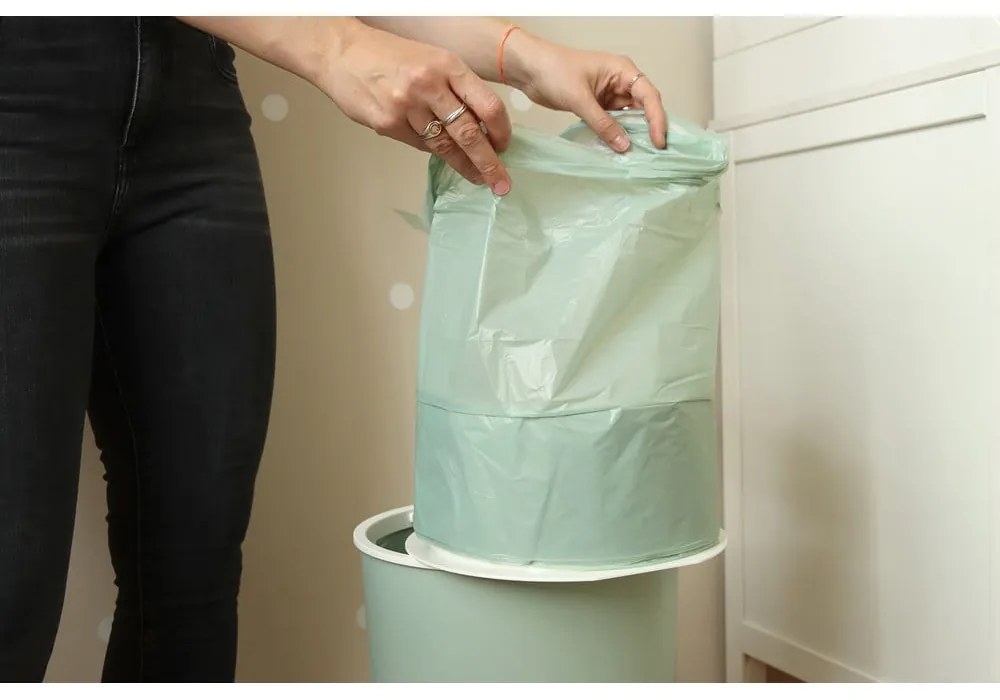 Пластмасово кошче за пелени мента 25 l Whale – Kindsgut