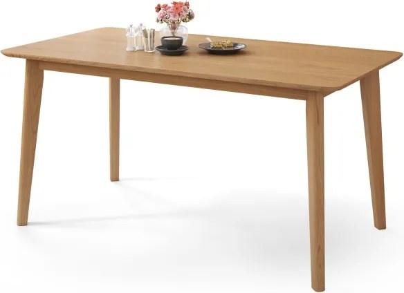 РОКСИ Естествен дъб - ДЪРВЕНА ПРАВОЪГЪЛНА МАСА 120 или 150 см РЕТРО ЗА КУХНЯ/ ТРАПЕЗАПИЯ