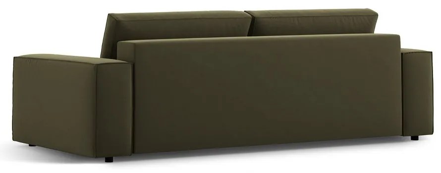 Зелен кадифен сгъваем/с място за съхранение диван 247 cm Jodie – Micadoni