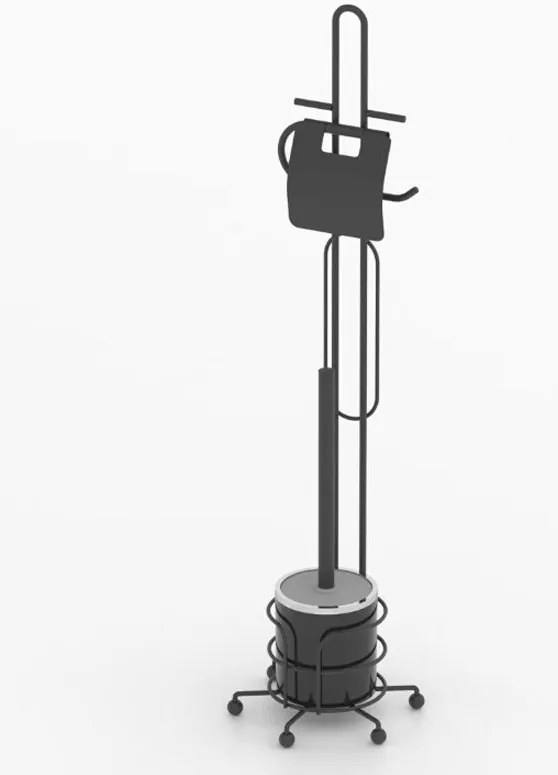 ЧЕТКА ЗА ТОАЛЕТНА TEKNO TEL MG-094B , С ПОСТАВКА ЗА ТОАЛ.ХАРТИЯ