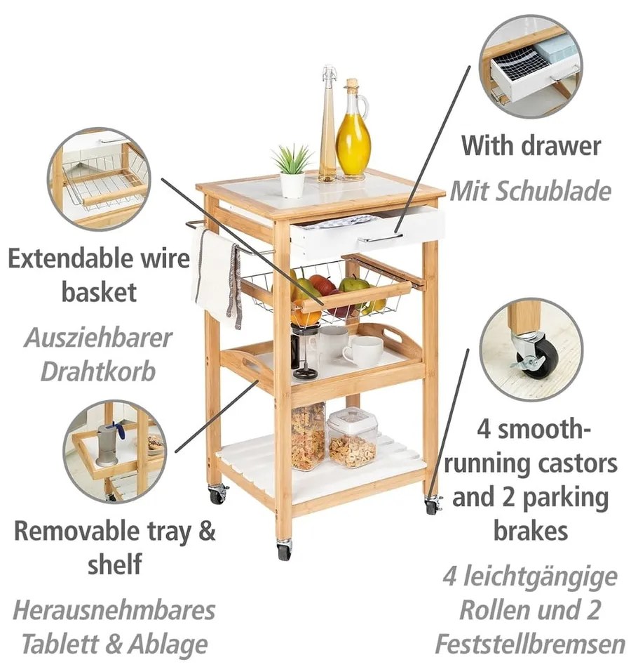 Маса за сервиране 38x49 cm Finja - Wenko