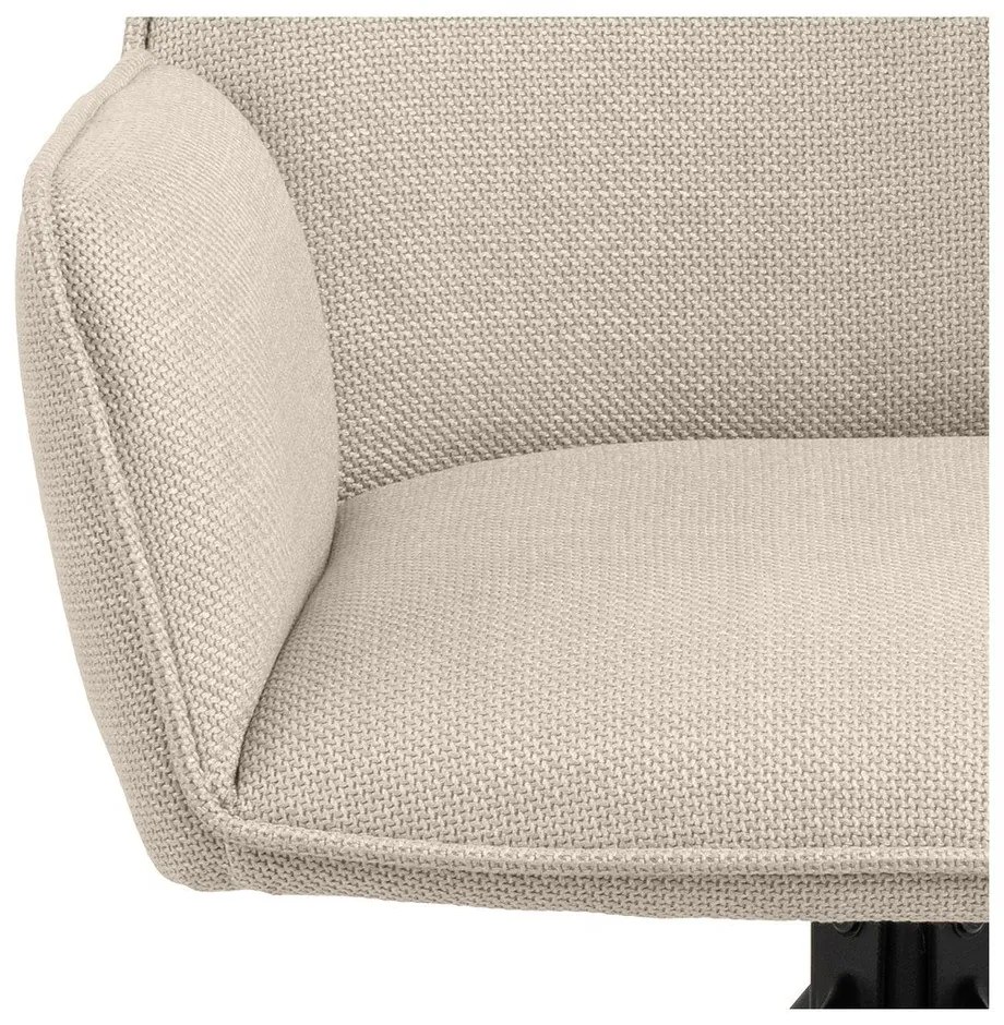 Бежови тапицирани трапезни столове в комплект с подлакътници 2 бр. Glenda – Actona