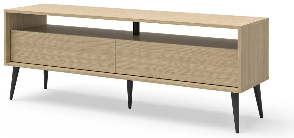 Масичка за телевизор с дъбов декор в естествен цвят 150x54 cm Lake - TemaHome