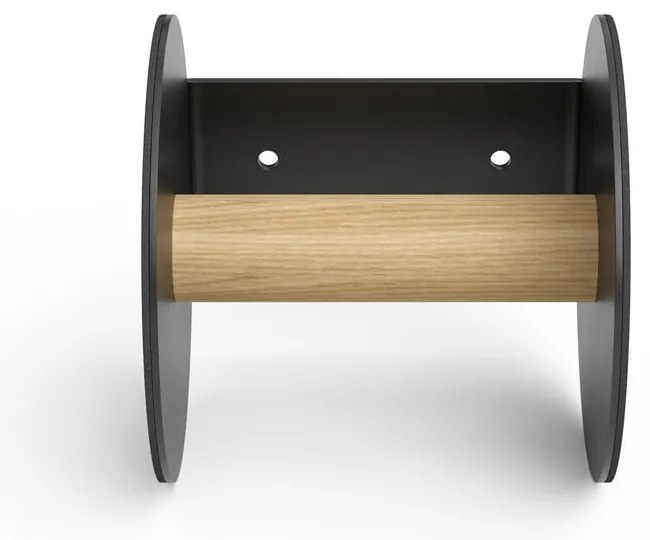 Черен стенен държач за тоалетна хартия Bull – LIND DNA