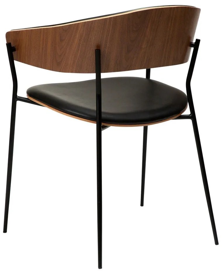 Черен/в тъмно естествен цвят трапезен стол с подлакътници Crib – DAN-FORM Denmark