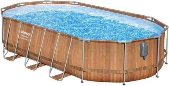 Сглобяем басейн Bestway Power Steel Jet с имитация на дърво