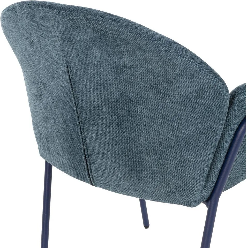 Сини тапицирани трапезни столове в комплект 2 бр. Aslin – MOME